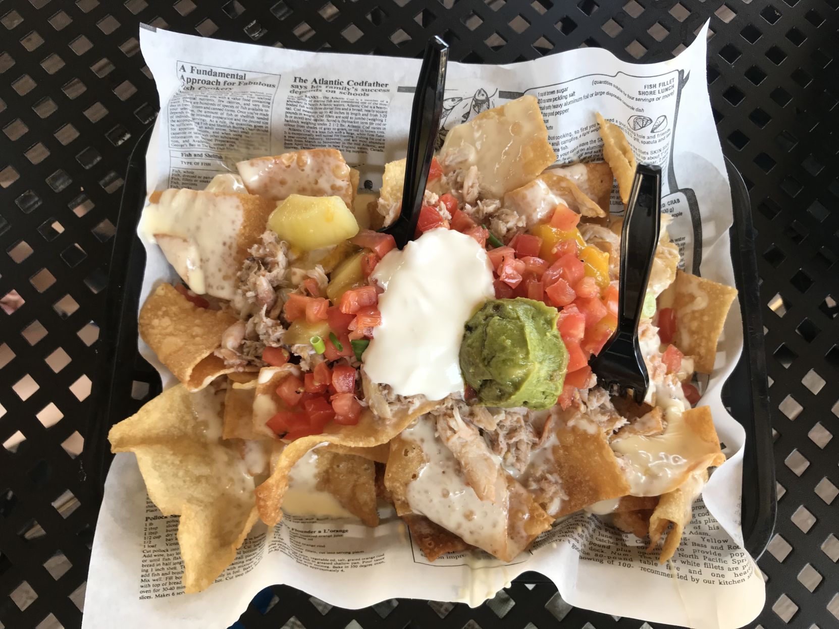Crabmeat Nacho's at Catfish Johnny's